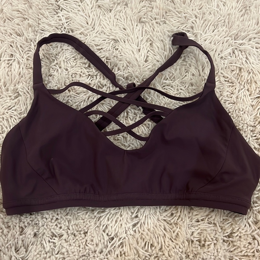 Maroon lululemon bra.